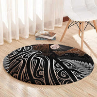 Aotearoa Maori - Australia Indigenous Round Carpet Koiri Whakairo Mix Aboriginal Art LT7 - Polynesian Pride