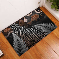 Aotearoa Maori - Australia Indigenous Rubber Doormat Koiri Whakairo Mix Aboriginal Art - Polynesian Pride