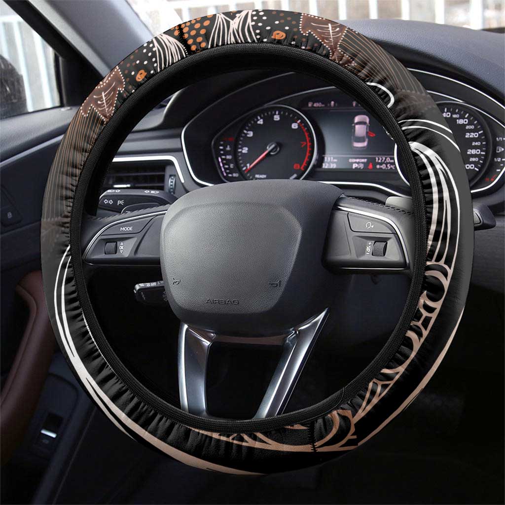Aotearoa Maori - Australia Indigenous Steering Wheel Cover Koiri Whakairo Mix Aboriginal Art - Polynesian Pride