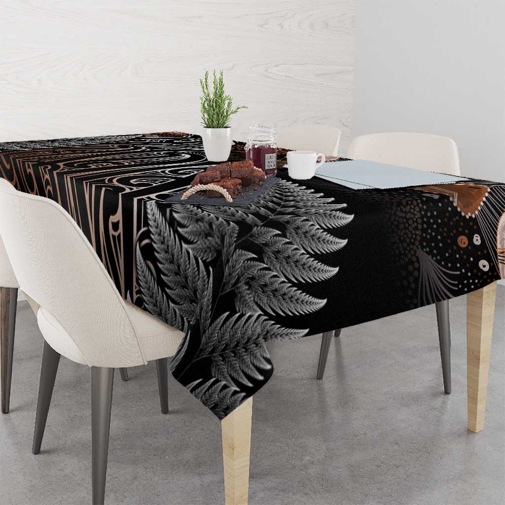 Aotearoa Maori - Australia Indigenous Tablecloth Koiri Whakairo Mix Aboriginal Art - Polynesian Pride