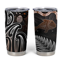 Aotearoa Maori - Australia Indigenous Tumbler Cup Koiri Whakairo Mix Aboriginal Art - Polynesian Pride