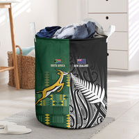 Rugby South Africa New Zealand Greatest Rivals Laundry Basket Tribal Motifs LT7 Multicolor - Polynesian Pride