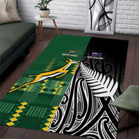 Rugby South Africa New Zealand Greatest Rivals Area Rug Tribal Motifs LT7 Multicolor - Polynesian Pride