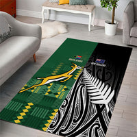 Rugby South Africa New Zealand Greatest Rivals Area Rug Tribal Motifs LT7 - Polynesian Pride
