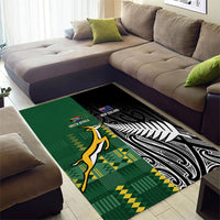 Rugby South Africa New Zealand Greatest Rivals Area Rug Tribal Motifs LT7 - Polynesian Pride