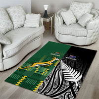Rugby South Africa New Zealand Greatest Rivals Area Rug Tribal Motifs LT7 - Polynesian Pride