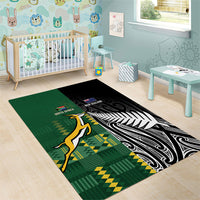 Rugby South Africa New Zealand Greatest Rivals Area Rug Tribal Motifs LT7 - Polynesian Pride