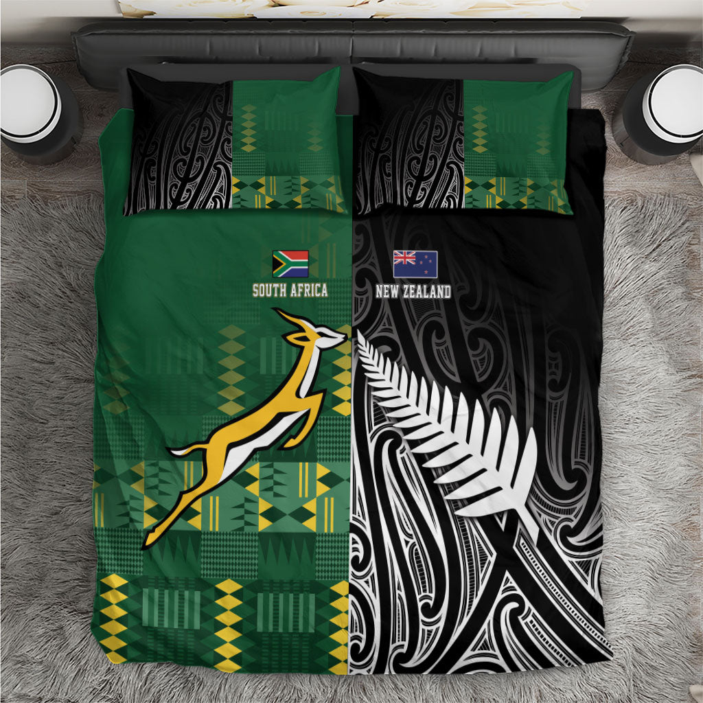 Rugby South Africa New Zealand Greatest Rivals Bedding Set Tribal Motifs LT7 Multicolor - Polynesian Pride