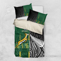 Rugby South Africa New Zealand Greatest Rivals Bedding Set Tribal Motifs LT7 US Twin 172cm x 218cm Multicolor - Polynesian Pride