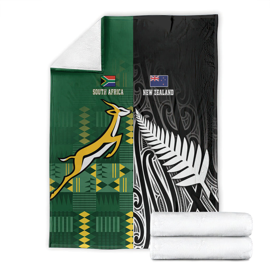 Rugby South Africa New Zealand Greatest Rivals Blanket Tribal Motifs LT7 - Polynesian Pride
