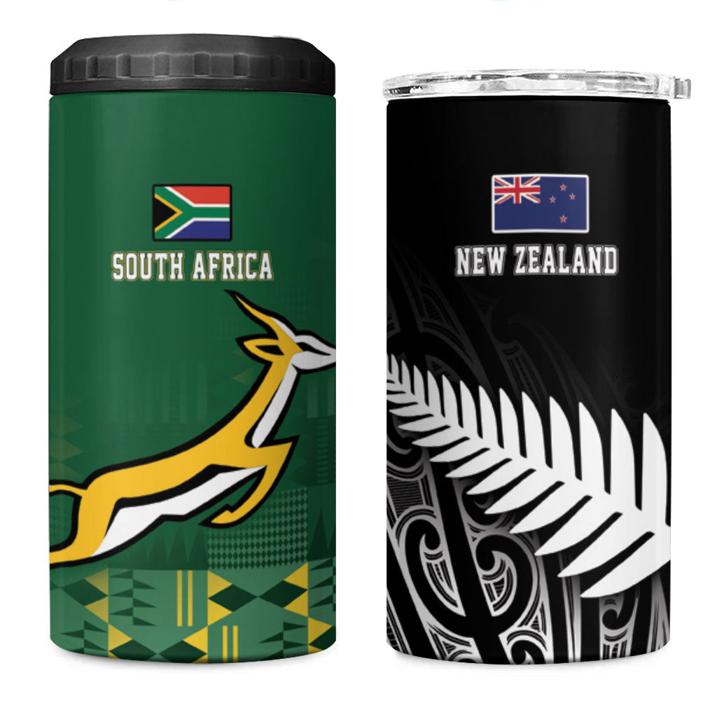 Rugby South Africa New Zealand Greatest Rivals 4 in 1 Can Cooler Tumbler Tribal Motifs LT7 One Size: 16 oz Multicolor - Polynesian Pride
