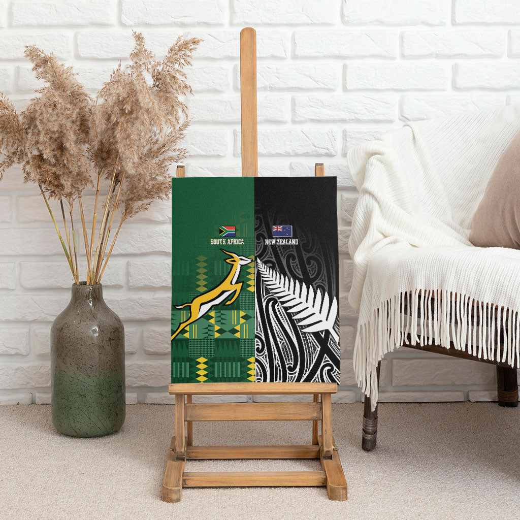 Rugby South Africa New Zealand Greatest Rivals Canvas Wall Art Tribal Motifs LT7 - Polynesian Pride