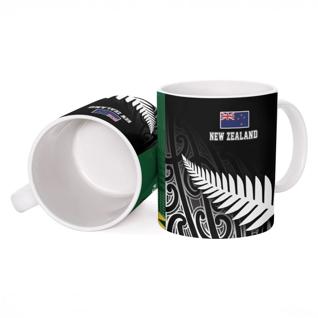 Rugby South Africa New Zealand Greatest Rivals Ceramic Mug Tribal Motifs LT7 - Polynesian Pride