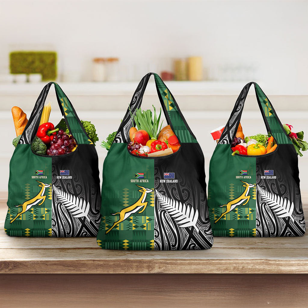Rugby South Africa New Zealand Greatest Rivals Grocery Bag Tribal Motifs LT7 3-pack One Size Multicolor - Polynesian Pride