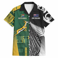 Custom Rugby South Africa New Zealand Greatest Rivals Hawaiian Shirt Tribal Motifs LT7 Multicolor - Polynesian Pride