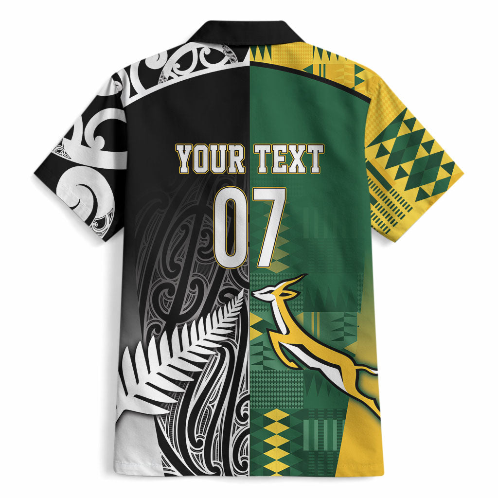 Custom Rugby South Africa New Zealand Greatest Rivals Hawaiian Shirt Tribal Motifs LT7 - Polynesian Pride
