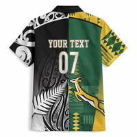 Custom Rugby South Africa New Zealand Greatest Rivals Hawaiian Shirt Tribal Motifs LT7 - Polynesian Pride