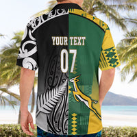 Custom Rugby South Africa New Zealand Greatest Rivals Hawaiian Shirt Tribal Motifs LT7 - Polynesian Pride
