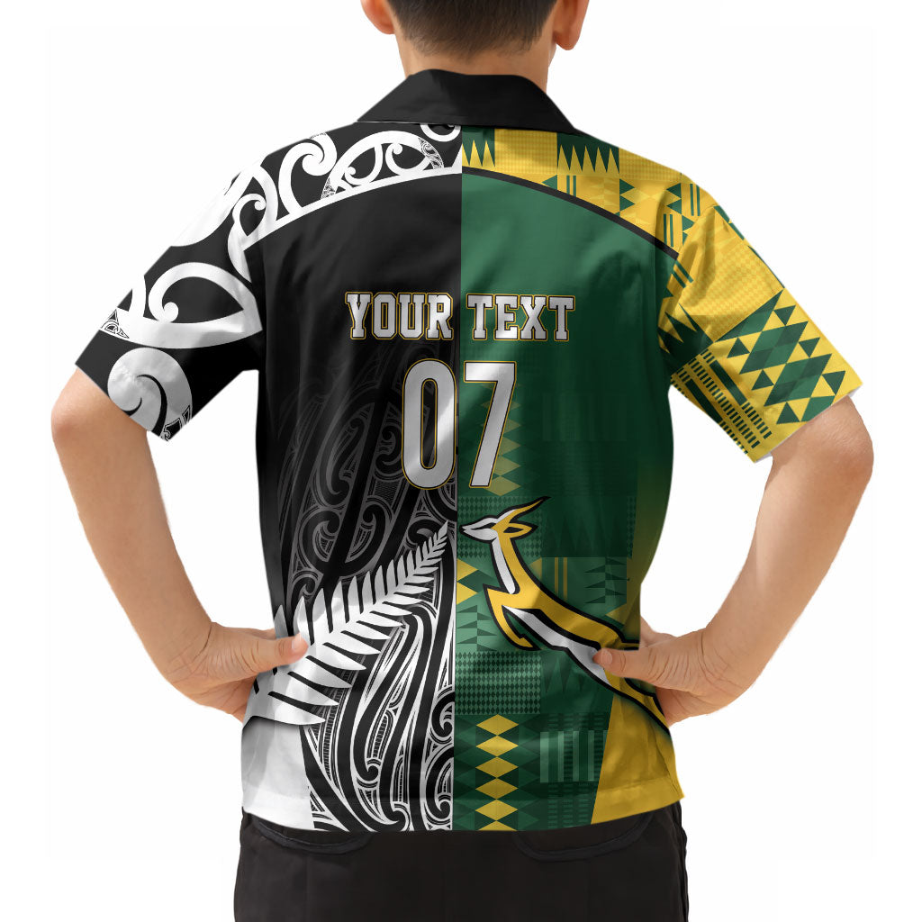 Custom Rugby South Africa New Zealand Greatest Rivals Hawaiian Shirt Tribal Motifs LT7 - Polynesian Pride