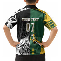 Custom Rugby South Africa New Zealand Greatest Rivals Kid Hawaiian Shirt Tribal Motifs LT7 - Polynesian Pride