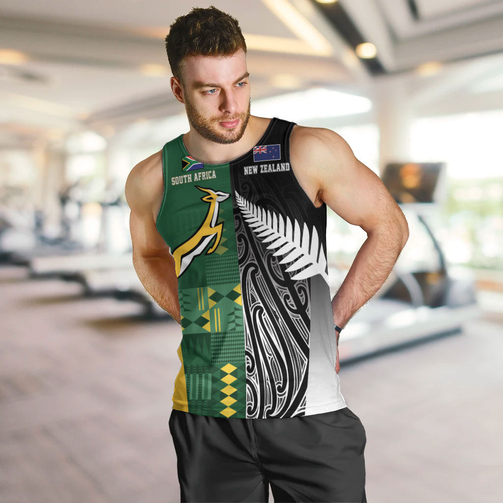Custom Rugby South Africa New Zealand Greatest Rivals Men Tank Top Tribal Motifs LT7 Multicolor - Polynesian Pride