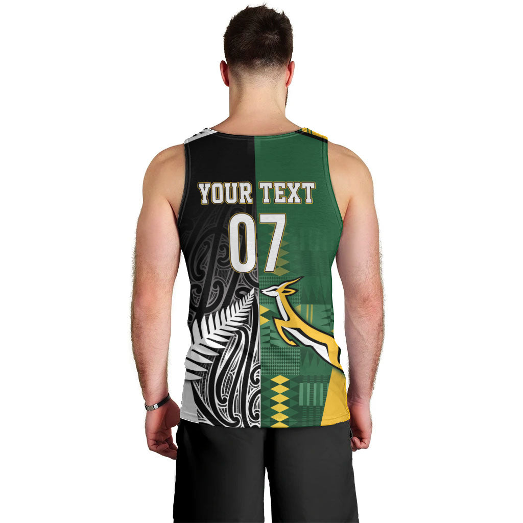 Custom Rugby South Africa New Zealand Greatest Rivals Men Tank Top Tribal Motifs LT7 - Polynesian Pride