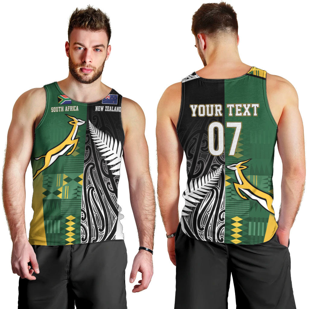 Custom Rugby South Africa New Zealand Greatest Rivals Men Tank Top Tribal Motifs LT7 - Polynesian Pride