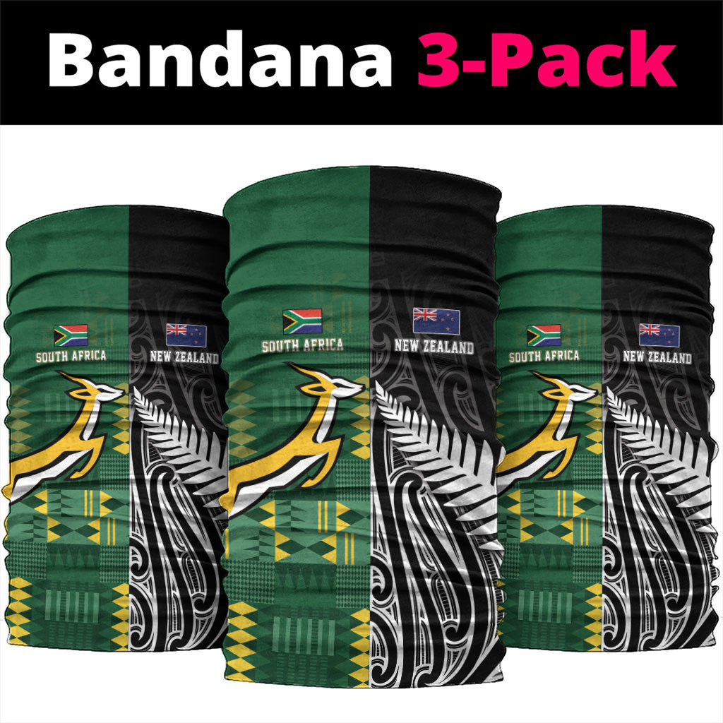 Rugby South Africa New Zealand Greatest Rivals Neck Gaiter Tribal Motifs LT7 package One Size: 25*50cm Multicolor - Polynesian Pride