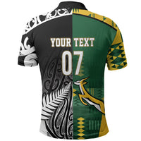 Custom Rugby South Africa New Zealand Greatest Rivals Polo Shirt Tribal Motifs LT7 - Polynesian Pride