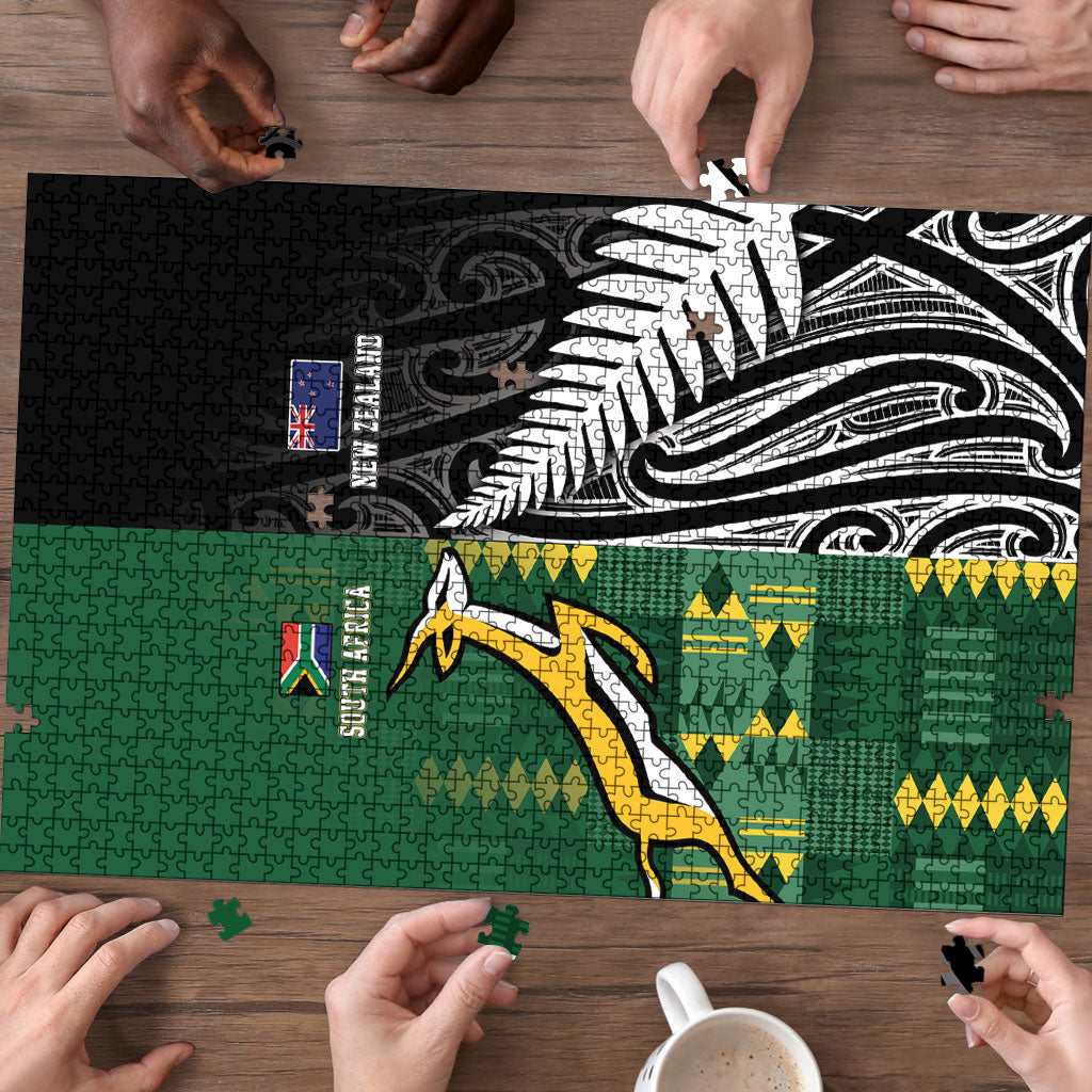 Rugby South Africa New Zealand Greatest Rivals Puzzle Tribal Motifs LT7 - Polynesian Pride
