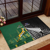 Rugby South Africa New Zealand Greatest Rivals Rubber Doormat Tribal Motifs LT7 - Polynesian Pride