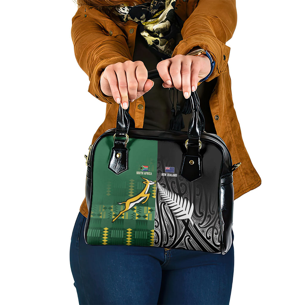 Rugby South Africa New Zealand Greatest Rivals Shoulder Handbag Tribal Motifs LT7 One Size Multicolor - Polynesian Pride