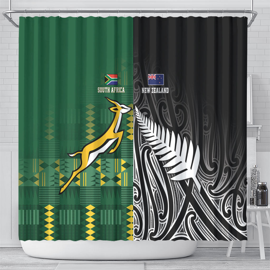 Rugby South Africa New Zealand Greatest Rivals Shower Curtain Tribal Motifs LT7 - Polynesian Pride