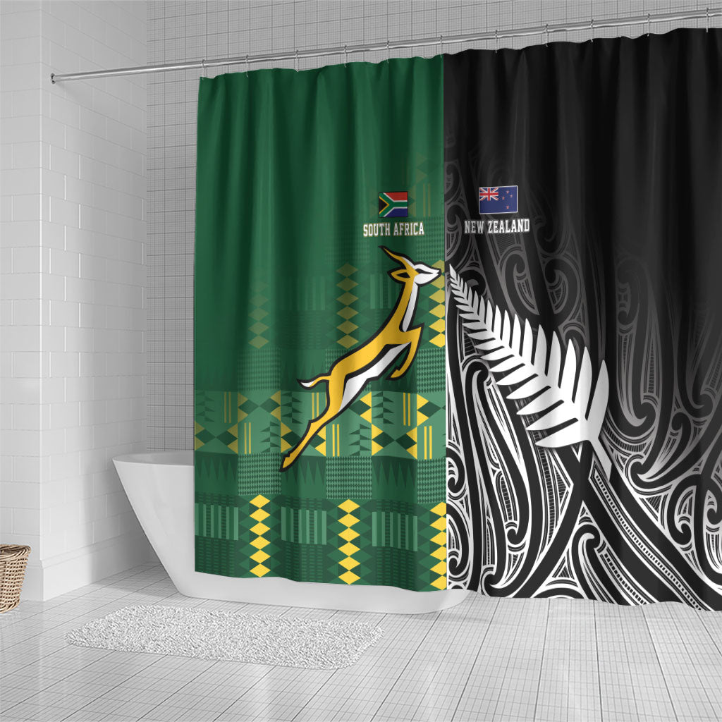Rugby South Africa New Zealand Greatest Rivals Shower Curtain Tribal Motifs LT7 - Polynesian Pride