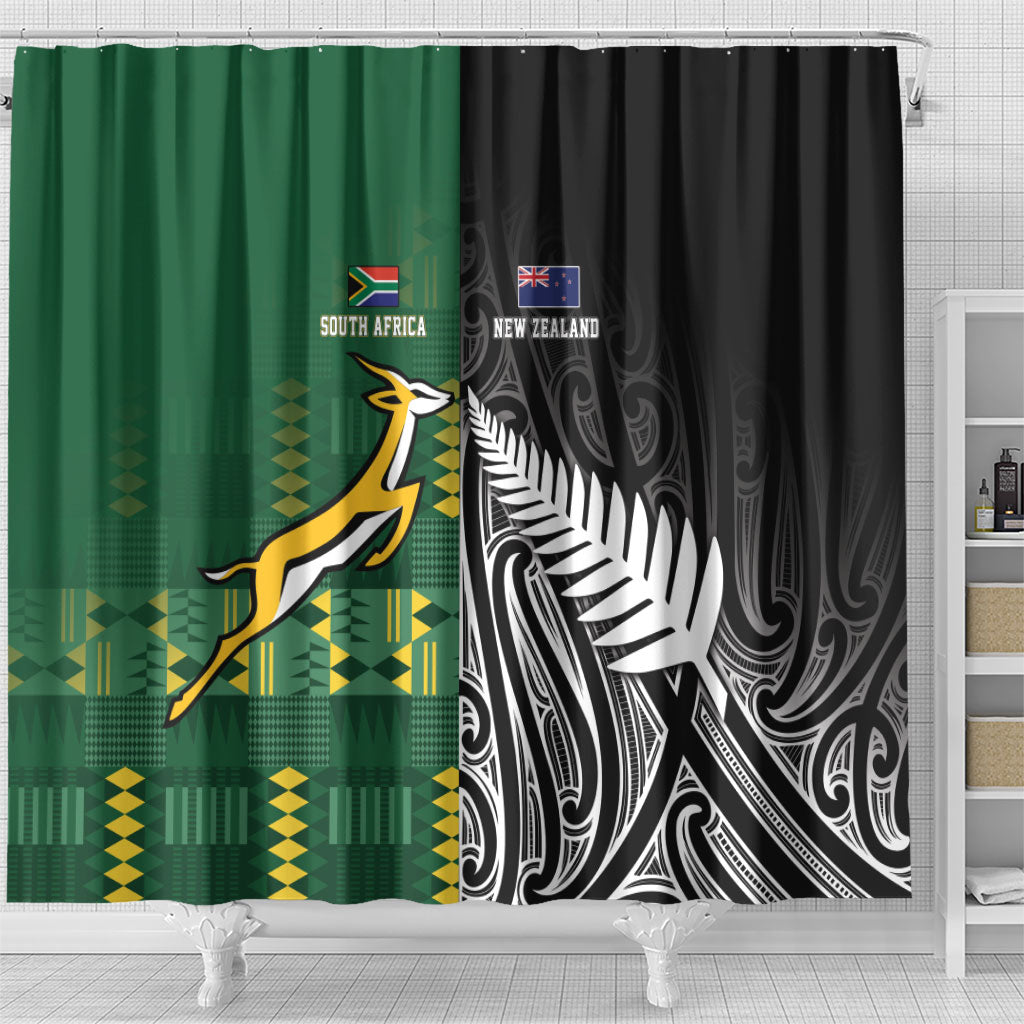 Rugby South Africa New Zealand Greatest Rivals Shower Curtain Tribal Motifs LT7 - Polynesian Pride