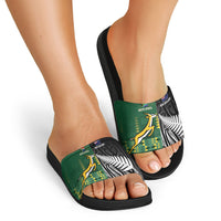 Rugby South Africa New Zealand Greatest Rivals Slide Sandals Tribal Motifs LT7 - Polynesian Pride