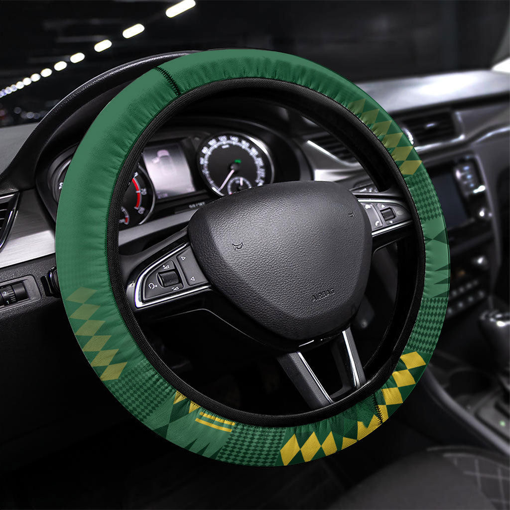 Rugby South Africa New Zealand Greatest Rivals Steering Wheel Cover Tribal Motifs LT7 Universal Fit Multicolor - Polynesian Pride