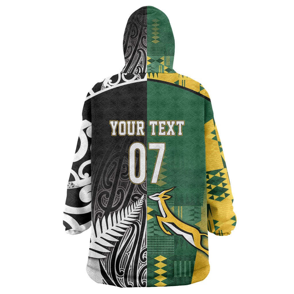 Custom Rugby South Africa New Zealand Greatest Rivals Wearable Blanket Hoodie Tribal Motifs LT7 - Polynesian Pride