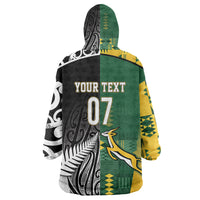 Custom Rugby South Africa New Zealand Greatest Rivals Wearable Blanket Hoodie Tribal Motifs LT7 - Polynesian Pride