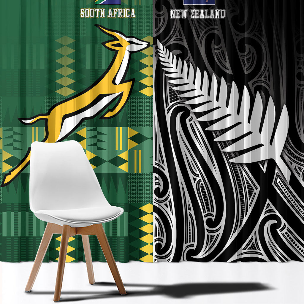 Rugby South Africa New Zealand Greatest Rivals Window Curtain Tribal Motifs LT7 - Polynesian Pride