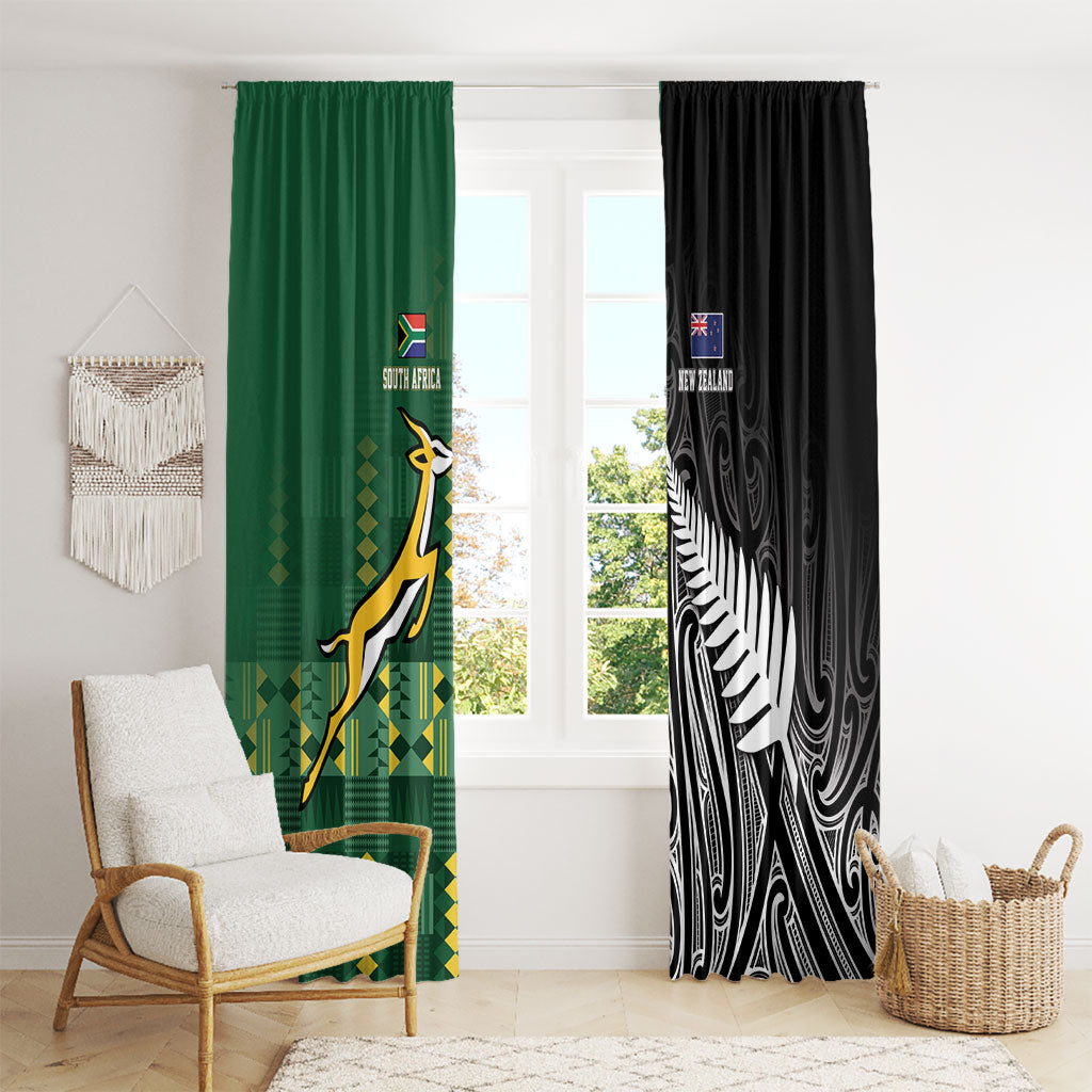 Rugby South Africa New Zealand Greatest Rivals Window Curtain Tribal Motifs LT7 - Polynesian Pride