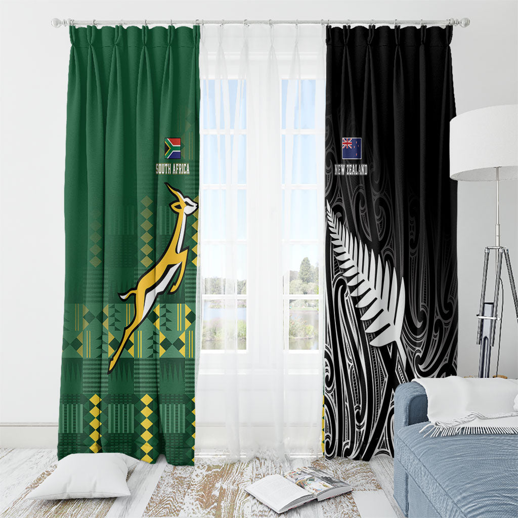 Rugby South Africa New Zealand Greatest Rivals Window Curtain Tribal Motifs LT7 - Polynesian Pride