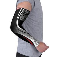 Aotearoa Maori Rugby Custom Arm Sleeves Kapa O Pango LT7 - Polynesian Pride