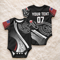 Aotearoa Maori Rugby Custom Baby Onesie Kapa O Pango