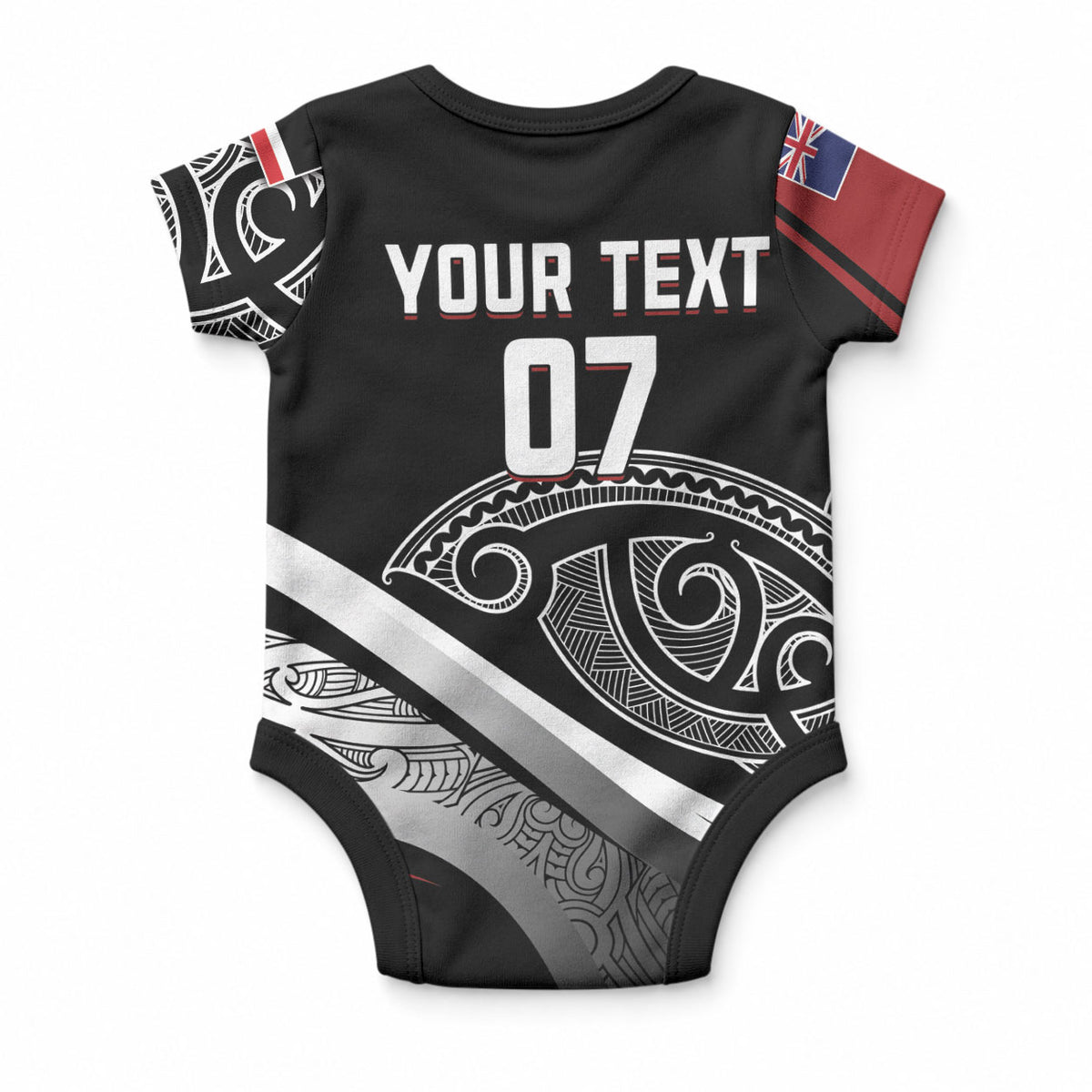 Aotearoa Maori Rugby Custom Baby Onesie Kapa O Pango