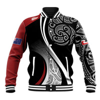 Aotearoa Maori Rugby Custom Baseball Jacket Kapa O Pango LT7 Unisex Black - Polynesian Pride
