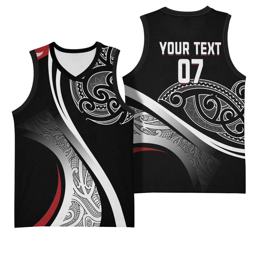 Aotearoa Maori Rugby Custom Basketball Jersey Kapa O Pango LT7 - Polynesian Pride