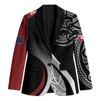 Aotearoa Maori Rugby Custom Blazer Kapa O Pango LT7 Unisex Black - Polynesian Pride