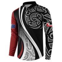 Aotearoa Maori Rugby Custom Button Sweatshirt Kapa O Pango LT7 - Polynesian Pride