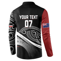 Aotearoa Maori Rugby Custom Button Sweatshirt Kapa O Pango LT7 - Polynesian Pride